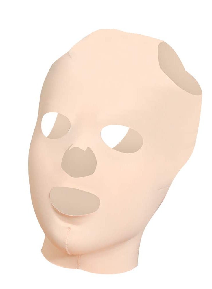 حزام نوم لشد الوجه بالكامل، حزام تنحيف الخدين، قناع تنحيف الوجه، جهاز تجميل الوجه النحيف بالمساج، قابل لإعادة الاستخدام ومسامي. - Image 1