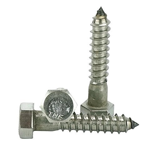 Chenango Supply Stainless 1/2 x 2-1/2" Hex Lag Screw (1-1/2" to 5" Lengths Available in Listing), 18-8 Stainless Steel, 25 Pieces (1/2 x 2-1/2") - Image 5