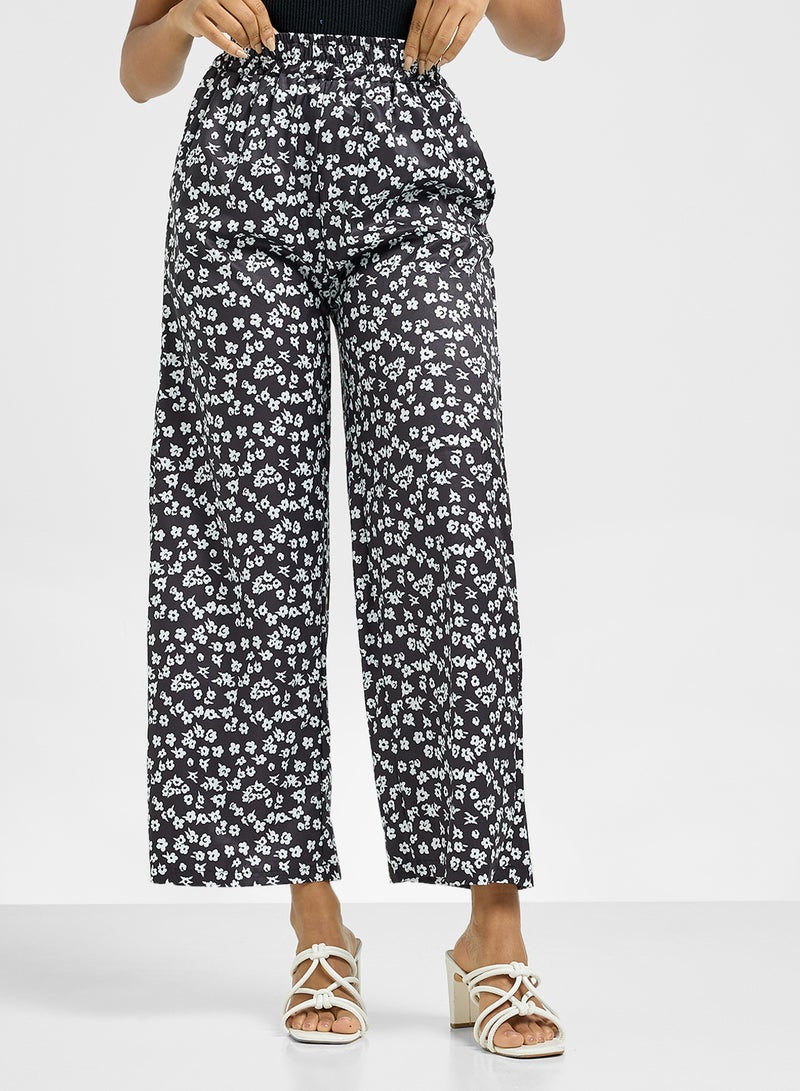 جينجر بنطلون سحب بطبعة زهور - Image 1