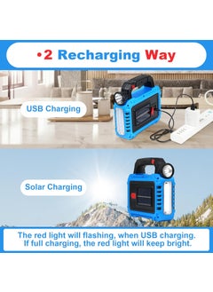 TANSOREN TANSOREN Solar Camping Lantern for Power Outages COB LED Light USB Rechargeable Lantern Flashlights for Hurricane Supplies Emergency Waterproof Charging for Device  - Image 2