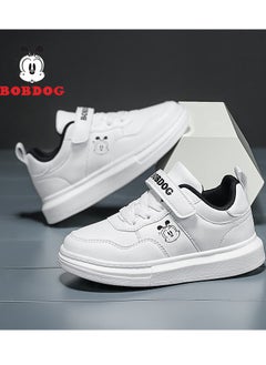 BOBDOG Children's Leather Waterproof White Sports Shoes  - Image 1