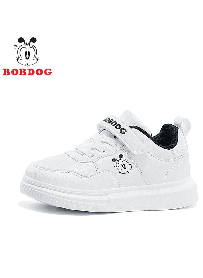 BOBDOG Children's Leather Waterproof White Sports Shoes - Image 3