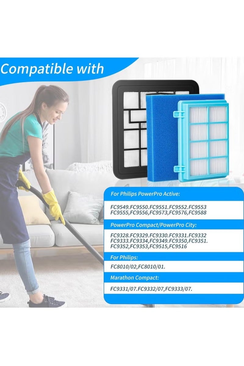 3 Component Washable Filter Set For Vacuum Cleaner Filter Replacement Parts，Washable Motor Foam Filter Kit - Image 5