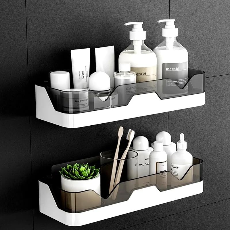 Oslen Plastic Bathroom Accessories, Bathroom Rack, Bathroom Shelf Organizer, Wall Mounted Shelf Storage Racks Kitchen Bathroom Accessories Rack Shelf (Pack of 1) (1) - Image 2