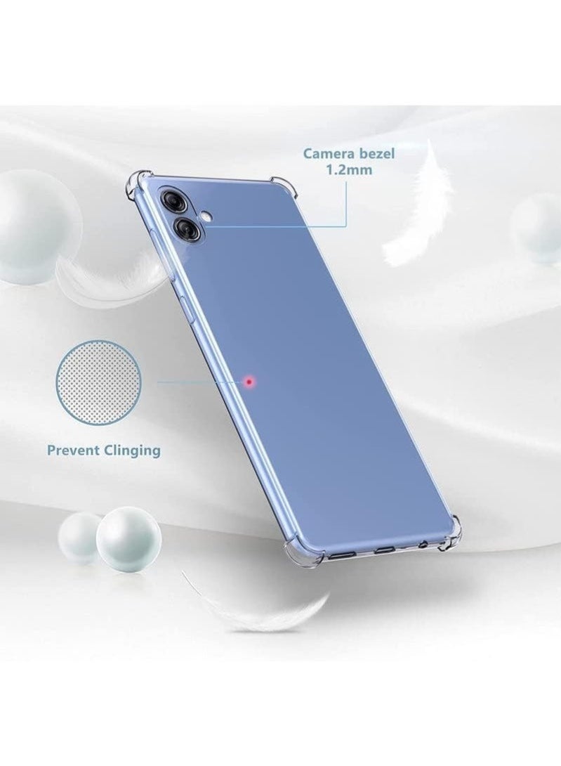 جراب شفاف لهاتف سامسونج جالاكسي A07، مصنوع من مادة TPU المرنة والناعمة، مقاوم للصدمات والسقوط، مع حواف وزوايا معززة. - Image 2