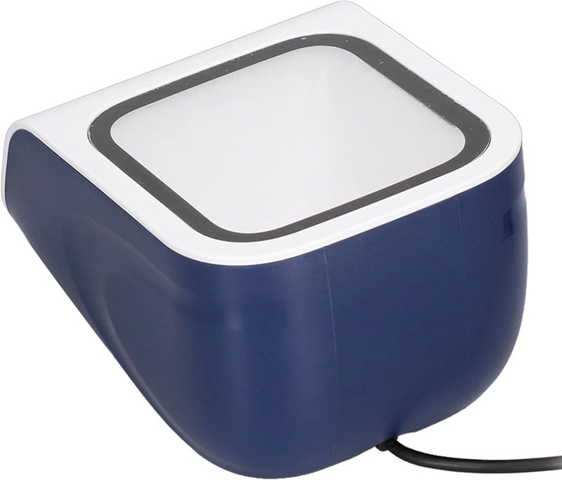 Desktop Barcode Scanner Large Window QR Barcode Scanner USB Interface 2D Barcode Reader Mobile Phone Scan Payment Cashier White Blue - Image 4