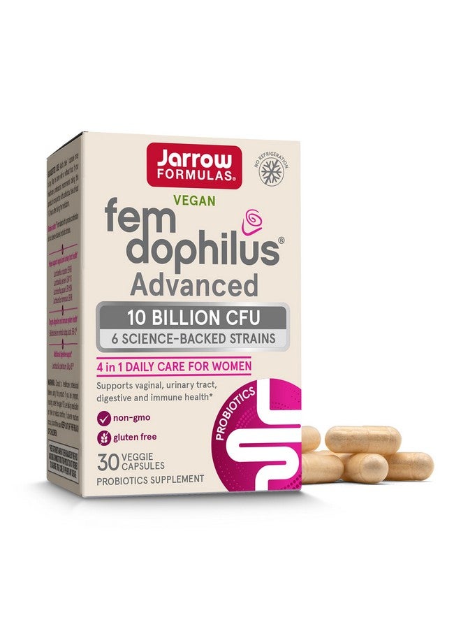 jarrow formulas جاررو فورمولا فيم دوفيليس بروبيوتيك للنساء - 10 مليار CFU، بروبيوتيك نسائي، دعم مهبلي، دعم المسالك البولية والهضمية، 30 كبسولة - Image 1