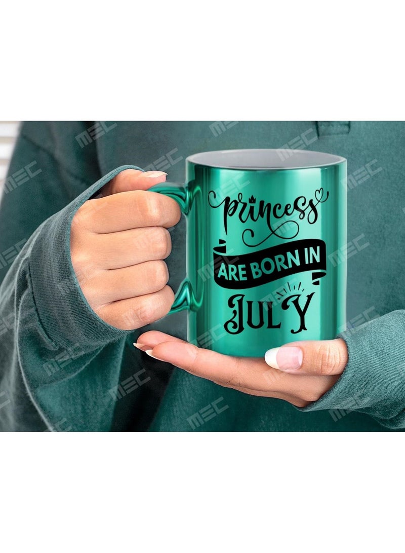 MEC Princess Are Born In July Printed Coffee Mug 11Oz Black - Image 3