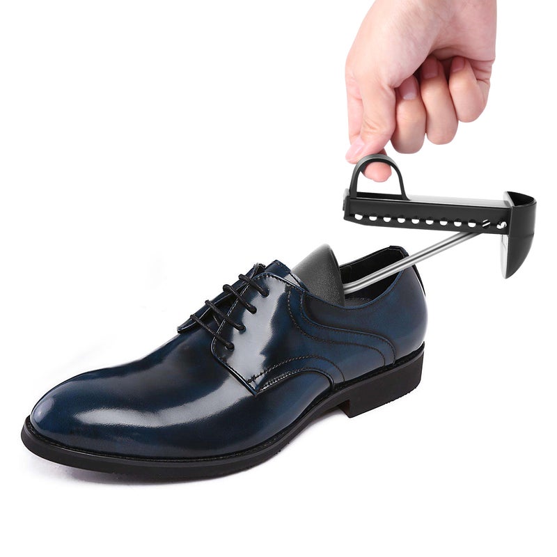 2 Pairs of Men Adjustable Shoe Tree Boot Holder Black - Image 3