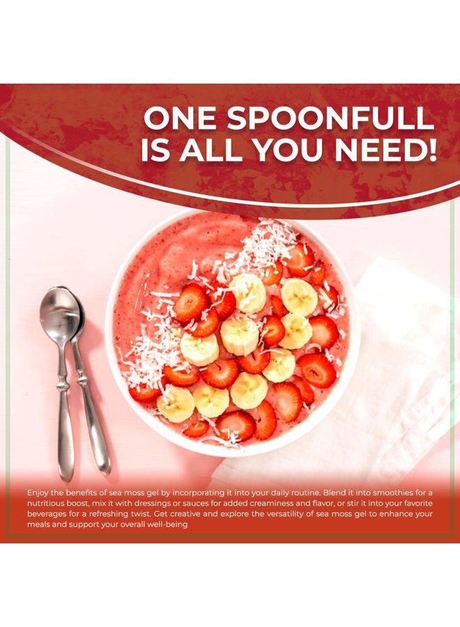 WELLNESS LABSRX Irish Sea Moss Gel Organic Raw - Wildcrafted Superfood Seamoss Gel - Strawberry Banana Flavor, Vitamin and Mineral-Rich from Pristine Caribbean Waters, Immune and Digestive Health Support - 10 oz. - Image 5