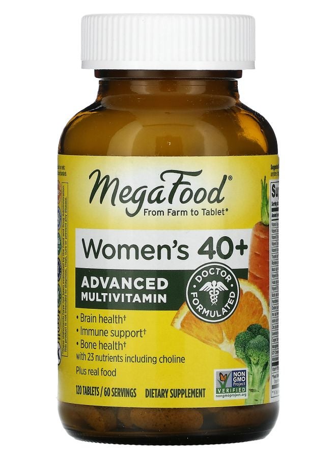 MegaFood فيتامينات متعددة متقدمة للنساء 40+ 120 قرص