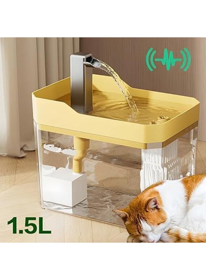 2.5L Pet Water Fountain for Cats & Dogs – Automatic Transparent Dispenser w/Faucet Flow, 6 Filters, Ultra Quiet Pump, BPA-Free – For Small & Medium Pets - Image 4