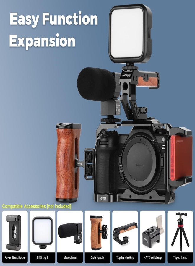 Leftfoto Camera Cage for Nikon Z6III/Z5/Z6/Z7/Z6II/Z7II,Camera Protection Frame Rig with Arca Base,Video Cage for Vlog Video Shooting - Image 2