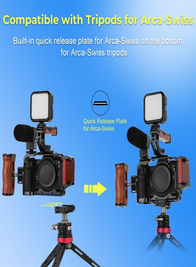 Leftfoto Camera Cage for Nikon Z6III/Z5/Z6/Z7/Z6II/Z7II,Camera Protection Frame Rig with Arca Base,Video Cage for Vlog Video Shooting - Image 4
