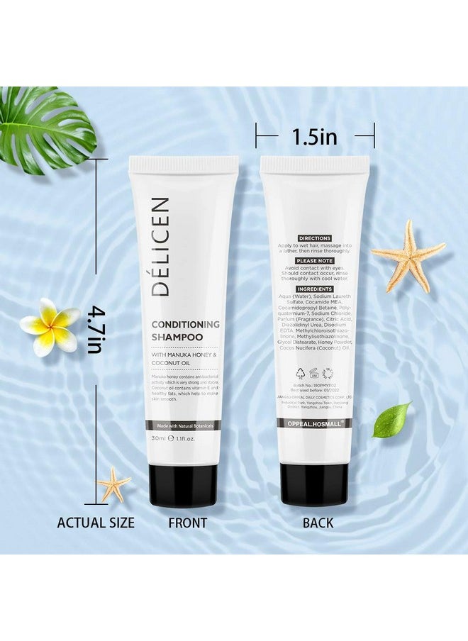 أوبيال هوسمال Oppeal Delicen Manuka Honey وسائل الراحة الفندقية ألواح صابون مستطيلة وشامبو وغسول للجسم مجموعة من 3 قطع برائحة كليمنتين 150 قطعة إجماليًا  - Image 2