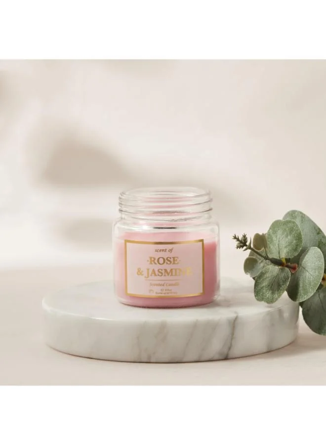 لايف ستايل Rose and Jasmine Scented Candle - 70g