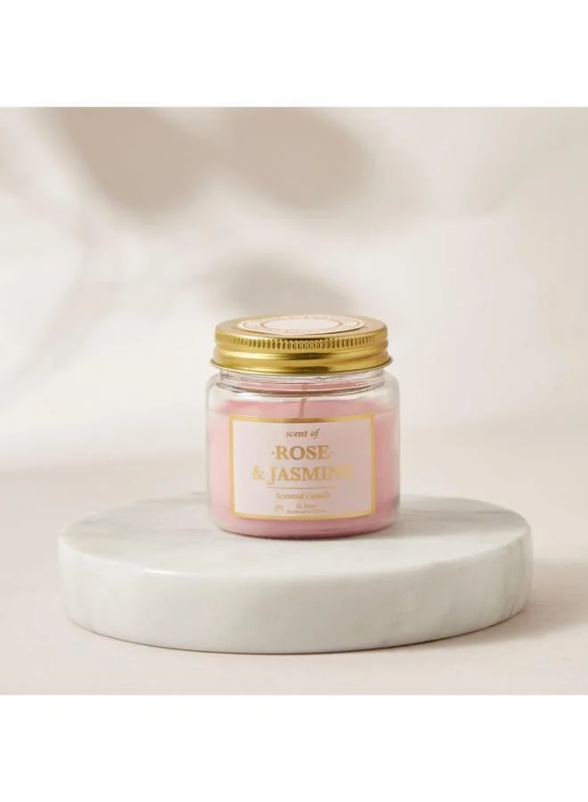 لايف ستايل Rose and Jasmine Scented Candle - 70g