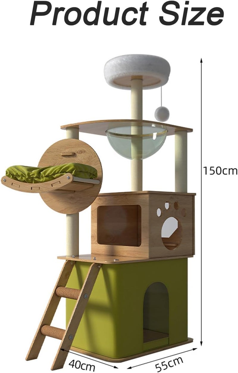 Sharpdo Cat Climbing Frame Cat Tree Toys (Green) - Image 2
