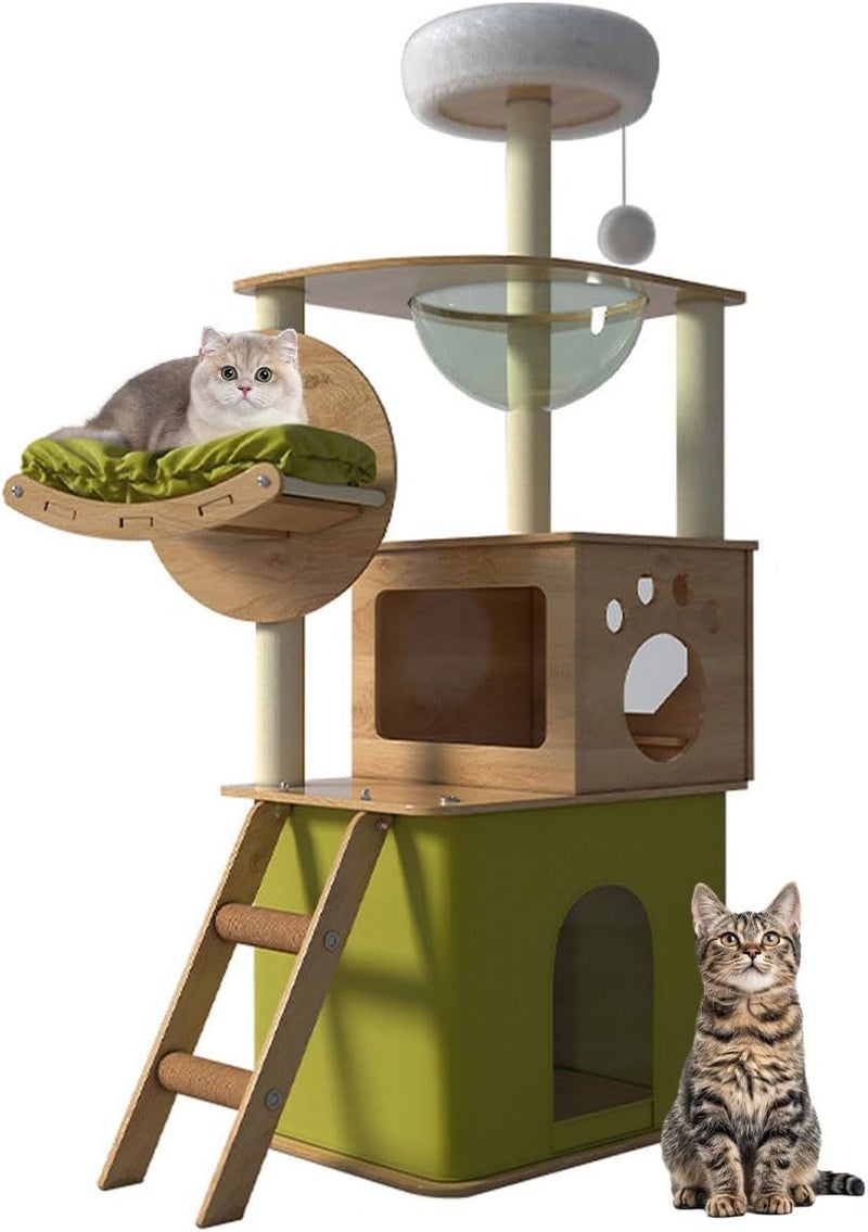 Sharpdo Cat Climbing Frame Cat Tree Toys (Green) - Image 1