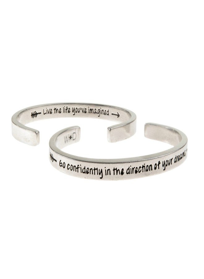 Quotable Cuffs Go Confidently in the Direction of Your Dreams Cuff Bracelet - Image 1