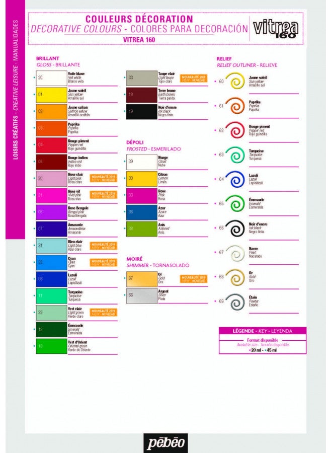 Pebeo بيبيو فيتريا 160، طلاء زجاجي محدد، أنبوب 20 مل - أصفر شمس - Image 3