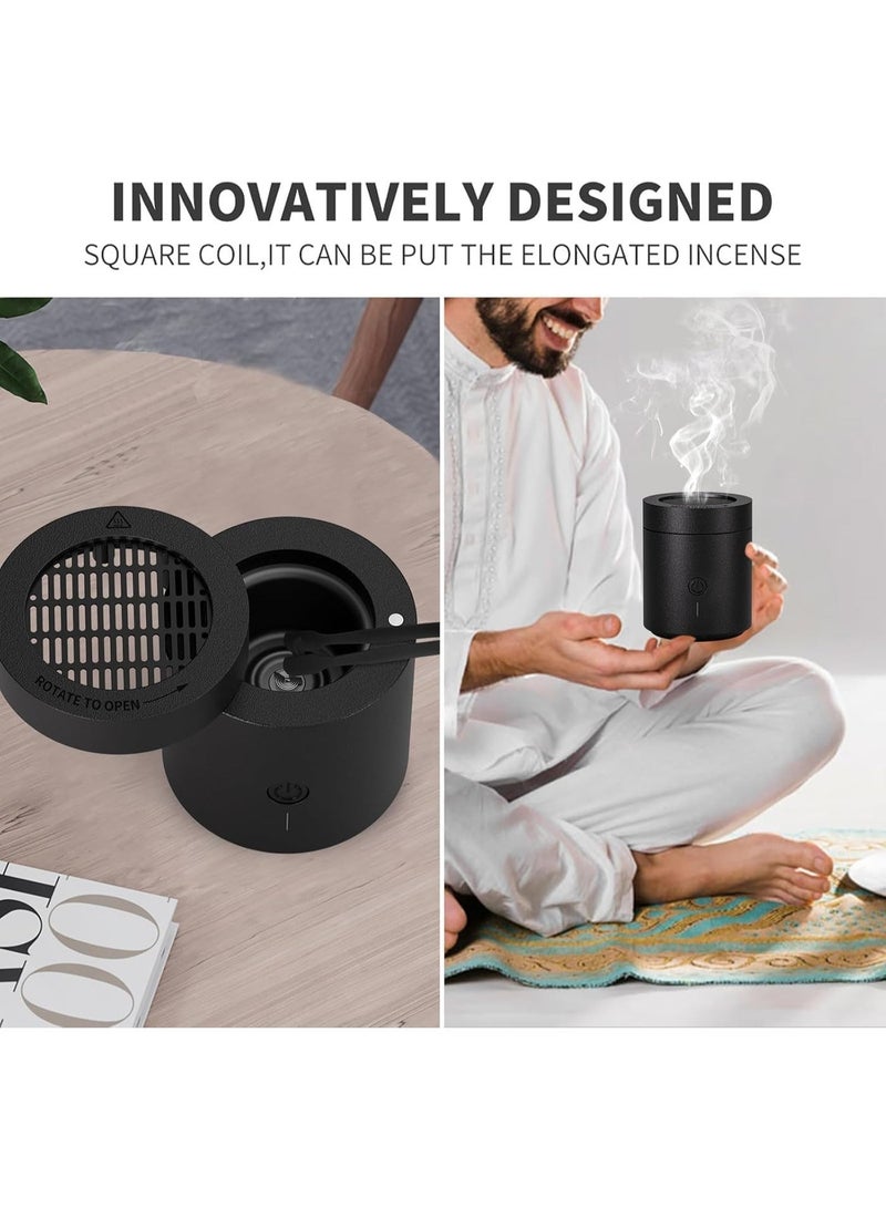 مبخرة كهربائية قابلة لإعادة الشحن عبر منفذ USB طراز BK-108، موزع روائح البخور العربي، حامل بخور للسيارة والمنزل والمكتب - Image 5