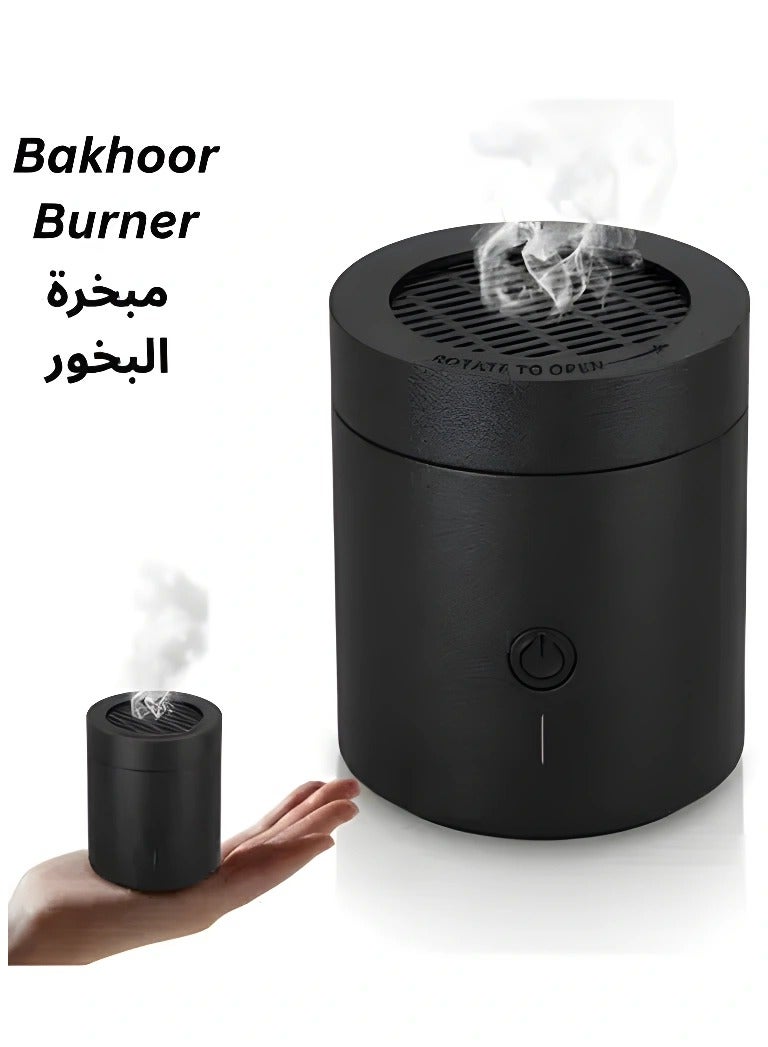 مبخرة كهربائية قابلة لإعادة الشحن عبر منفذ USB طراز BK-108، موزع روائح البخور العربي، حامل بخور للسيارة والمنزل والمكتب - Image 1