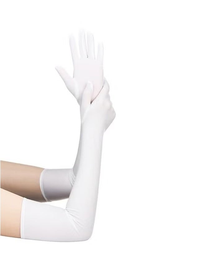 قفازات نسائية طويلة قفازات زعنفة طول الكوع قفازات إصبع أوبرا مساء قفازات حفلة مأدبة قفازات حفلة الزفاف قفازات القيادة الصيفية للنساء الفتيات السيدات - Image 3