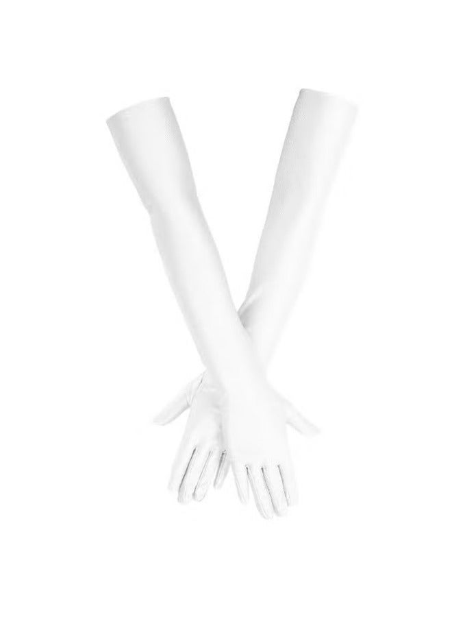 قفازات نسائية طويلة قفازات زعنفة طول الكوع قفازات إصبع أوبرا مساء قفازات حفلة مأدبة قفازات حفلة الزفاف قفازات القيادة الصيفية للنساء الفتيات السيدات - Image 4