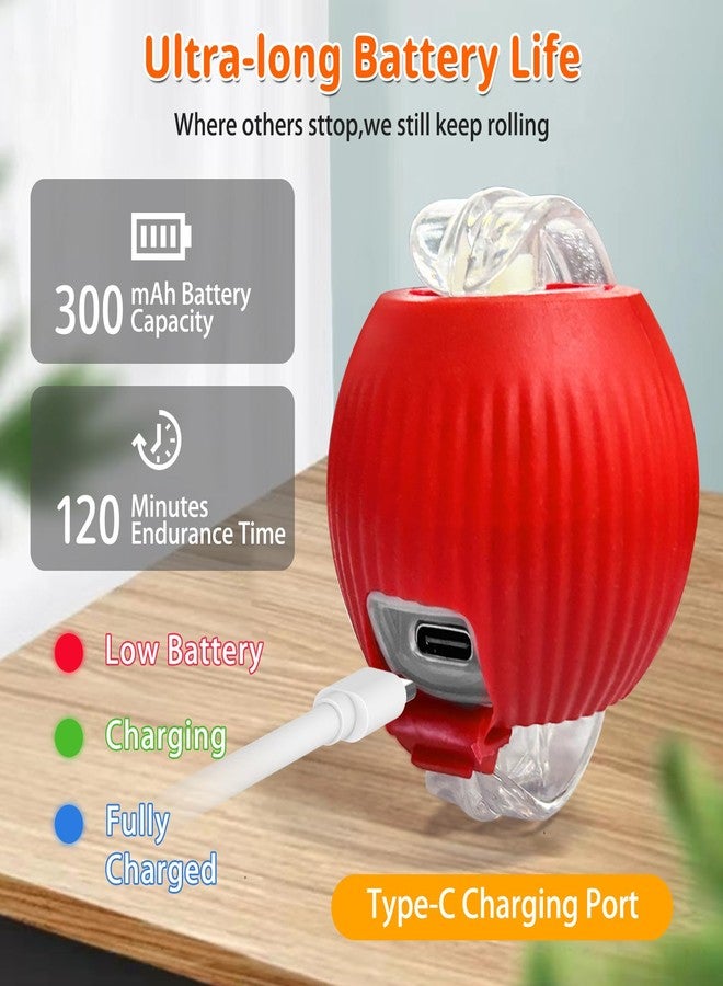 LEEHON Interactive Cat Toys for Indoor Cats, Speedy 2.0 Cat Toy with Elastic Mesh Tail, Automatic Cat Toy for Bored Indoor Adult Cats, Rechargeable Smart Kitten Moving Ball Toys (Red) - Image 4