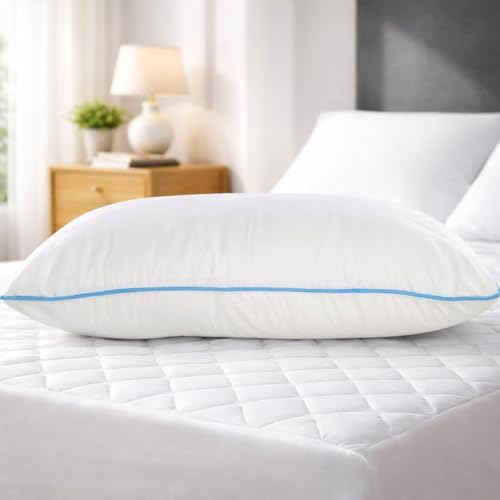 ROMA PUF Stardust Virgin Microfiber Pillow | Pack of 1 (24x16 Inch) | Height Adjustable | Orthopedic | Toxin-Free | Soft & Supportive for Neck Back Shoulder Cervical Side Sleeping, White - Image 1