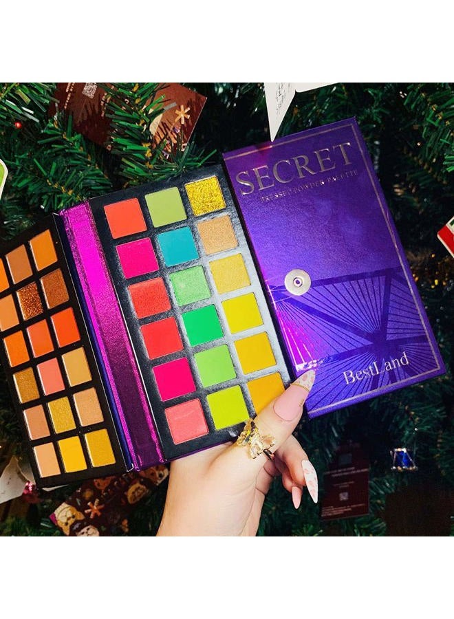 Bestland 72 Colors Ultra Secret Eyeshadow Palette, 4 in1 Color Board Matte Shimmer Glitter Nude Natural All In One Makeup Palette Blendable Pigmented Make Up Eye Shadow Pallet Gift Kit - Image 5