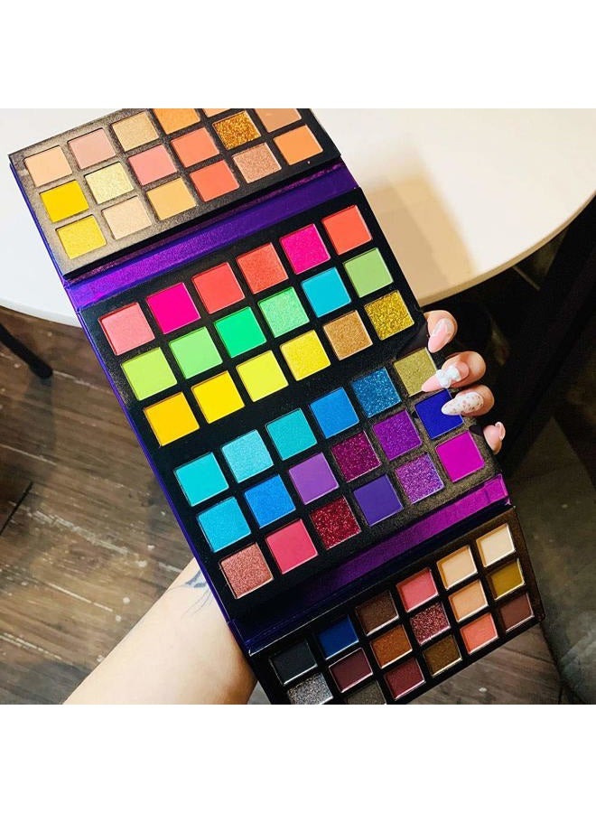 Bestland 72 Colors Ultra Secret Eyeshadow Palette, 4 in1 Color Board Matte Shimmer Glitter Nude Natural All In One Makeup Palette Blendable Pigmented Make Up Eye Shadow Pallet Gift Kit - Image 2