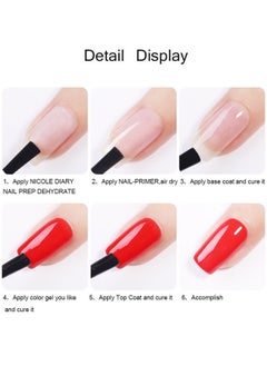 NICOLE DIARY 2 Pcs Long-lasting Nail Dryer and Base Coat for Preparing and Drying Nails Acid-Free Formula Professional Natural Base Coat Set for Acrylic Powder and Gel Nail Polish  - Image 5