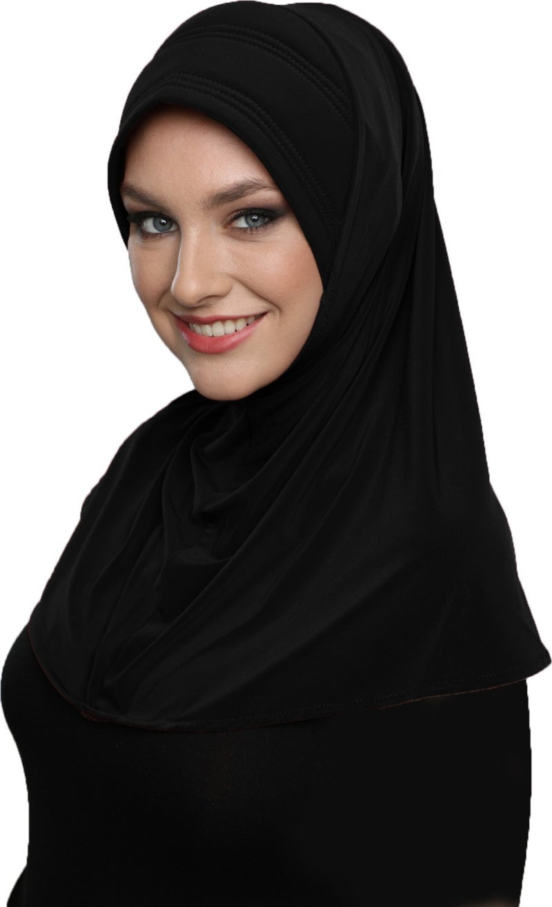 Fidan Bone Fidan Bonnet Takmatik Plain Ready-made Turban Hijab Bonnet Prayer Cover  - Image 1