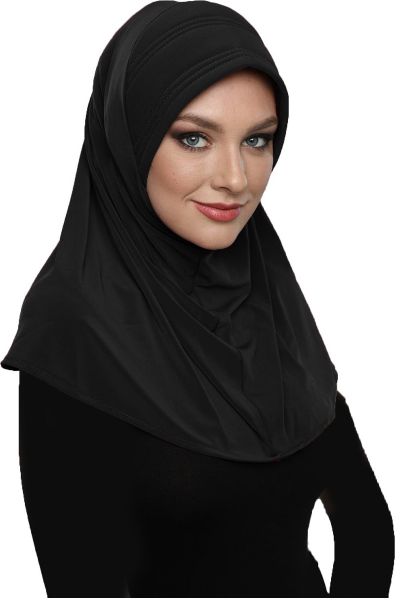 Fidan Bone Fidan Bonnet Takmatik Plain Ready-made Turban Hijab Bonnet Prayer Cover  - Image 4