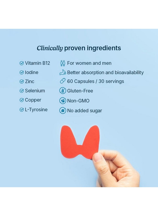 Santo Remedio Thyroid Plus, Thyroid Health, Healthy Brain, Healthy Energy Levels, Immune Health, Contains Vitamin B12, Iodine, Selenium, Zinc, Copper, L-Tyrosine, 60 Capsules, 30 Servings - Image 5