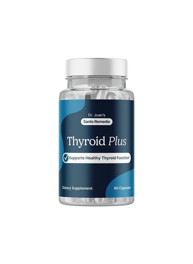 Santo Remedio Thyroid Plus, Thyroid Health, Healthy Brain, Healthy Energy Levels, Immune Health, Contains Vitamin B12, Iodine, Selenium, Zinc, Copper, L-Tyrosine, 60 Capsules, 30 Servings - Image 1