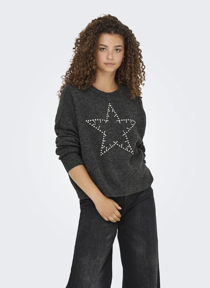 ONLY ONLRENATA LongSleeve crew NECK BLING Knitted Sweater