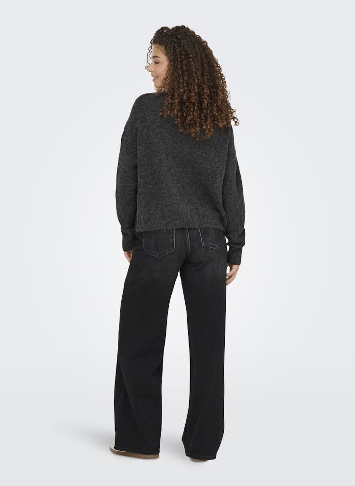 ONLY ONLRENATA LongSleeve crew NECK BLING Knitted Sweater - Image 2