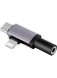 Lightning And Usb C To 3.5Mm Headphone Jack Adapter Usb C And Lightning To Aux Adapter For Headphone Jack For Iphone 16 15 14 13 Pro Max Galaxy S24 S23 Pixel Ipad