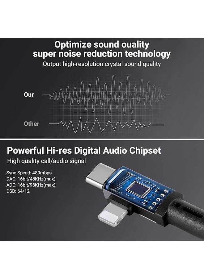 erorex - Lightning And Usb C To 3.5Mm Headphone Jack Adapter Usb C And Lightning To Aux Adapter For Headphone Jack For Iphone 16 15 14 13 Pro Max Galaxy S24 S23 Pixel Ipad - Image 1