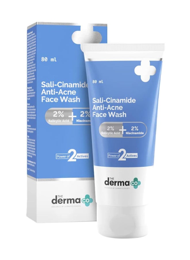 ذا ديرما كو غسول الوجه سالي سيناميد المضاد لحب الشباب من ديرما كو مع 2% حمض الساليسيليك و2% نياسيناميد - 80 مل - Image 1