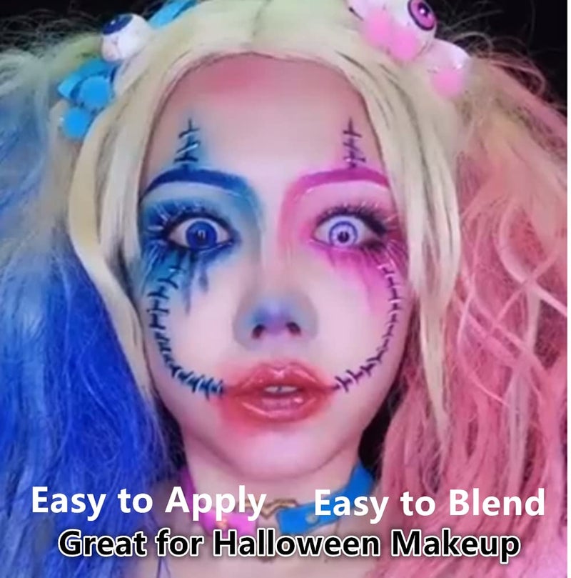Go Ho Go Ho Hot Pink Face Paint Stick(0.85oz),Water Based Cream Pink Body Paint Washable,Liquid Concealer,Covers Oil-Free,Halloween Cosplay SFX Foundation Makeup - Image 4