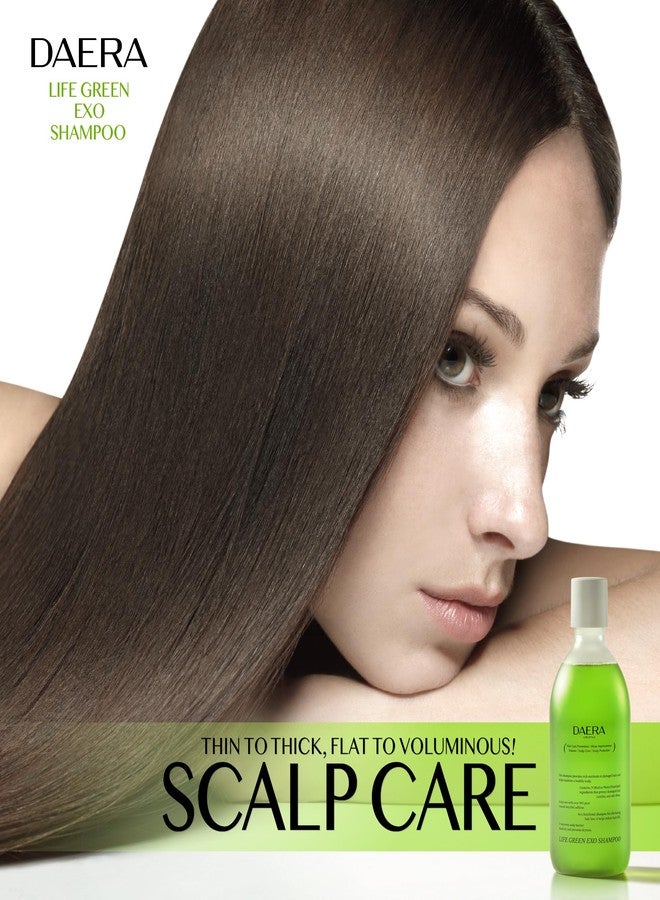DAERA Life Green Exo Shampoo for Thinning Hair Thickening, 10.24 fl oz, Caffeine Biotin Scalp Deep Cleansing, Volumizing, Natural Heartleaf Extract, Women & Men, All Skin Types - Image 2