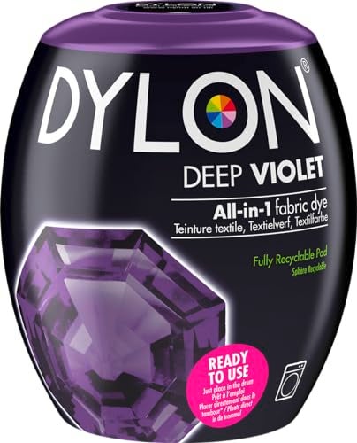 Dylon Washing Machine Fabric Dye Pod for Clothes & Soft Furnishings, 350g – Deep Violet - Image 1