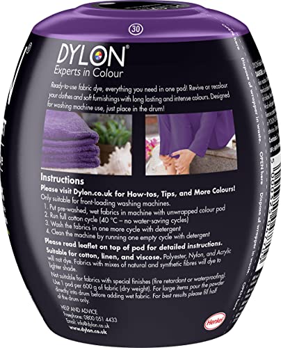 Dylon Washing Machine Fabric Dye Pod for Clothes & Soft Furnishings, 350g – Deep Violet - Image 2