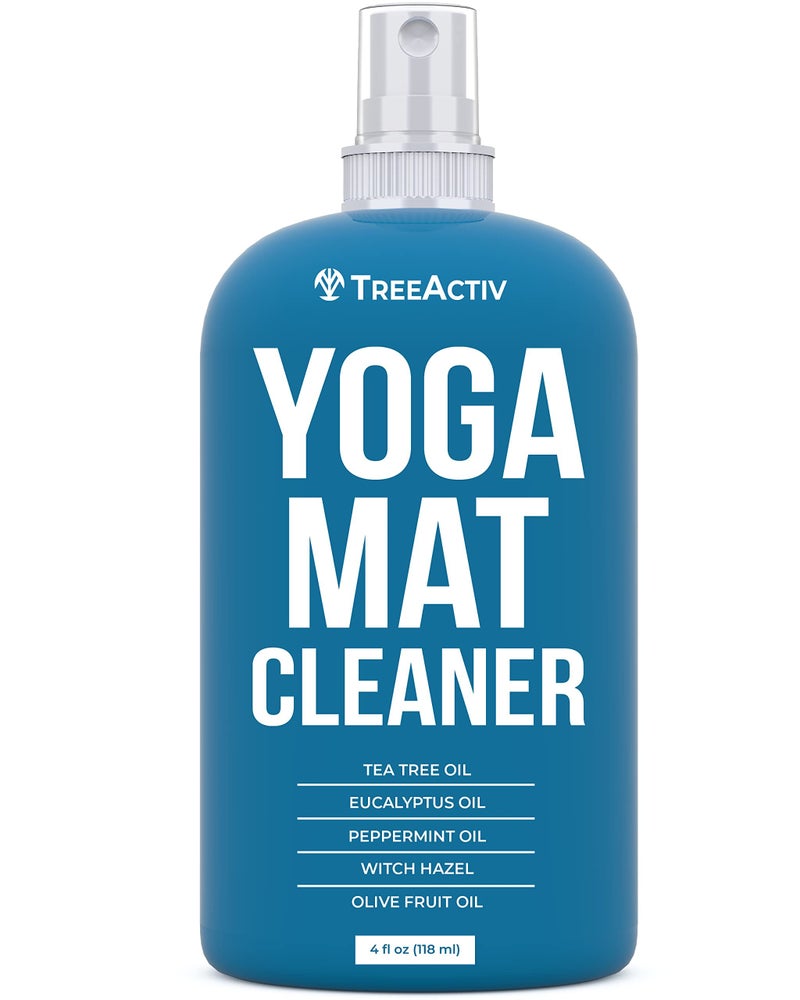 TreeActiv Yoga Mat Cleaner Spray, 4 fl oz, Cleaning Spray for Yoga Accessories, All Purpose Mat Spray for Gym Equipment, Workout Mat Spray With Tea Tree Oil, Yoga Mat Spray Cleaner, with 2000 Sprays - Image 1