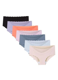 Zeemey 7 Pack Women’s Seamless Cheeky Hipster Underwear No Show Panties Invisibles  Breathable Briefs Soft Stretch Bikini Lingerie