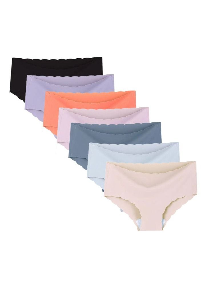 Zeemey - Zeemey 7 Pack Women’s Seamless Cheeky Hipster Underwear No Show Panties Invisibles  Breathable Briefs Soft Stretch Bikini Lingerie - Image 1